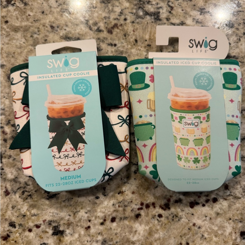 Swig Life Insulated Iced Cup Coolie NWT, set of 2